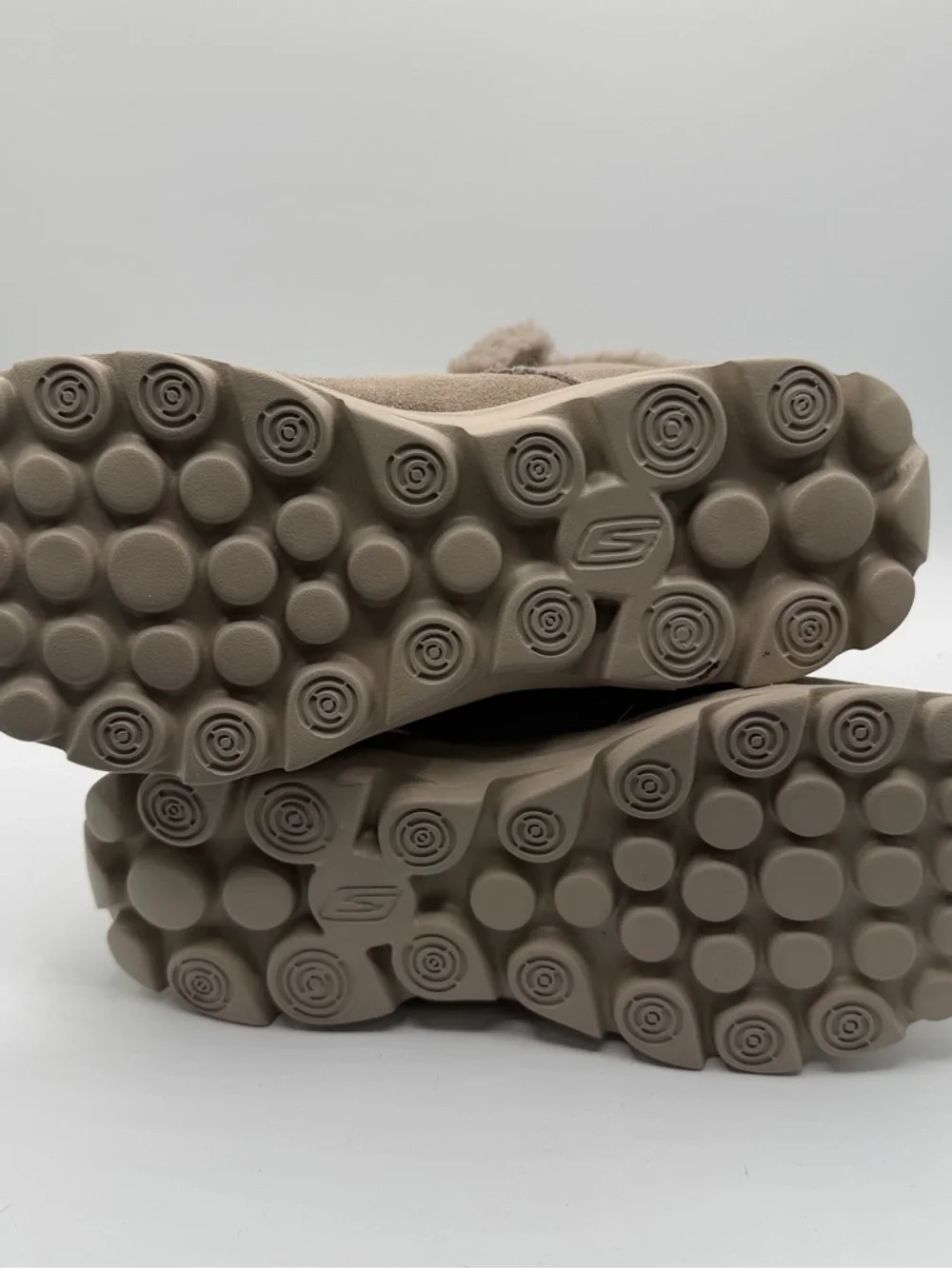 Skechers On The Go 400 Blaze Boots 5 Taupe Suede Faux Fur Goga Mat NWOB